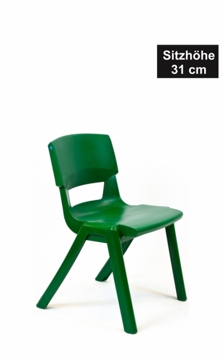 POSTURA+ Kunststoffstuhl - Sitzhöhe 31 cm, WALDGRUEN