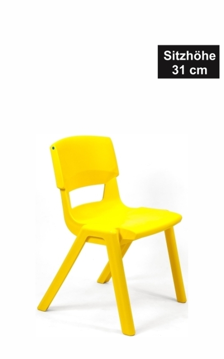 POSTURA+ Kunststoffstuhl - Sitzhöhe 31 cm, SONNENGELB