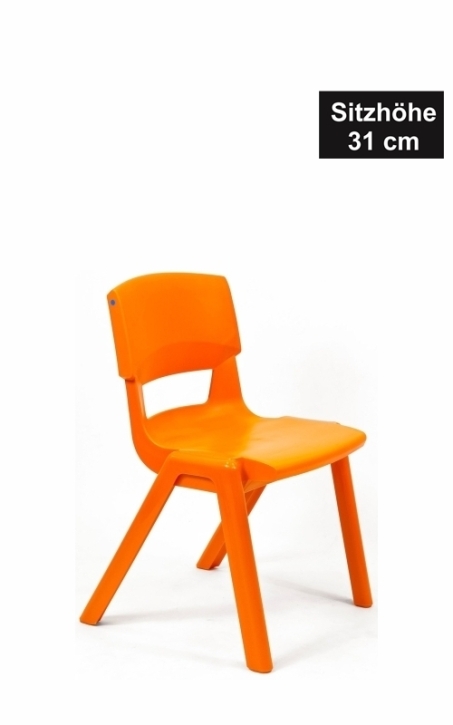 POSTURA+ Kunststoffstuhl - Sitzhöhe 31 cm, MANDARINE