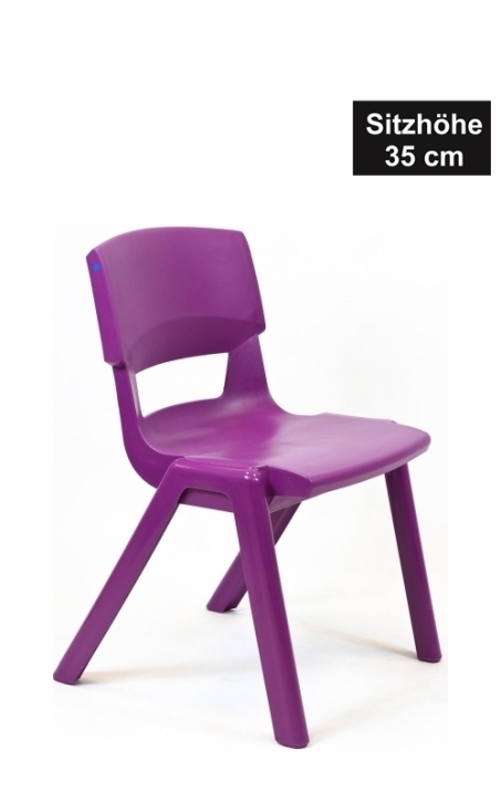 POSTURA+ Kunststoffstuhl - Sitzhöhe 35 cm, TRAUBE