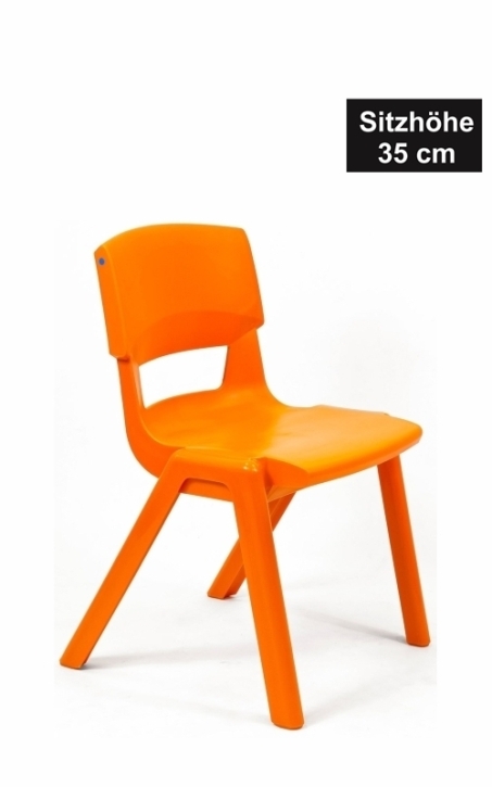 POSTURA+ Kunststoffstuhl - Sitzhöhe 35 cm, MANDARINE