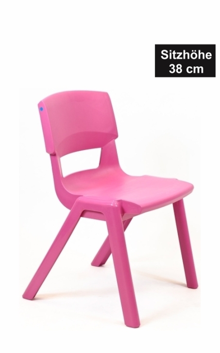 POSTURA+ Kunststoffstuhl - Sitzhöhe 38 cm, ROSA