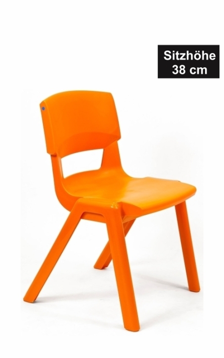 POSTURA+ Kunststoffstuhl - Sitzhöhe 38 cm, MANDARINE