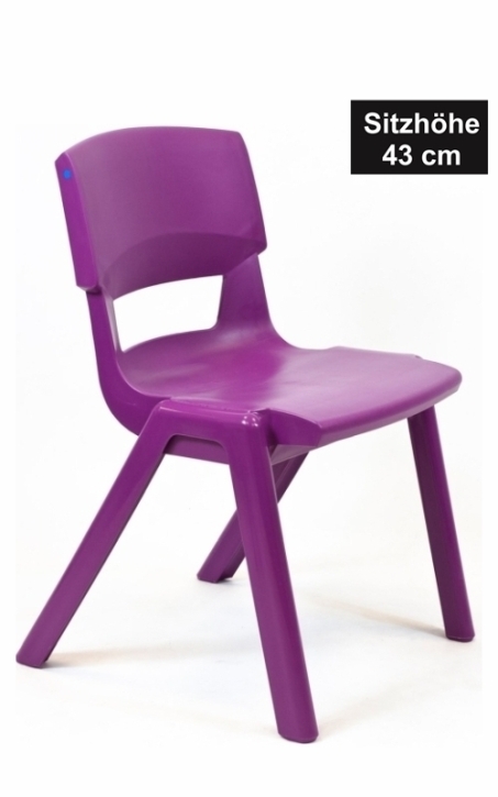 POSTURA+ Kunststoffstuhl - Sitzhöhe 43 cm, TRAUBE