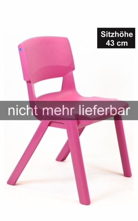 POSTURA+ Kunststoffstuhl - Sitzhöhe 43 cm, ROSA