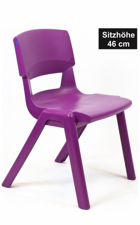POSTURA+ Kunststoffstuhl - Sitzhöhe 46 cm, TRAUBE