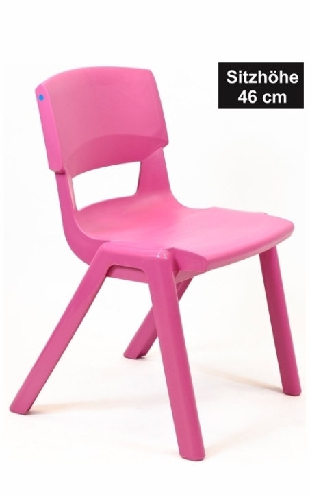 POSTURA+ Kunststoffstuhl - Sitzhöhe 46 cm, ROSA