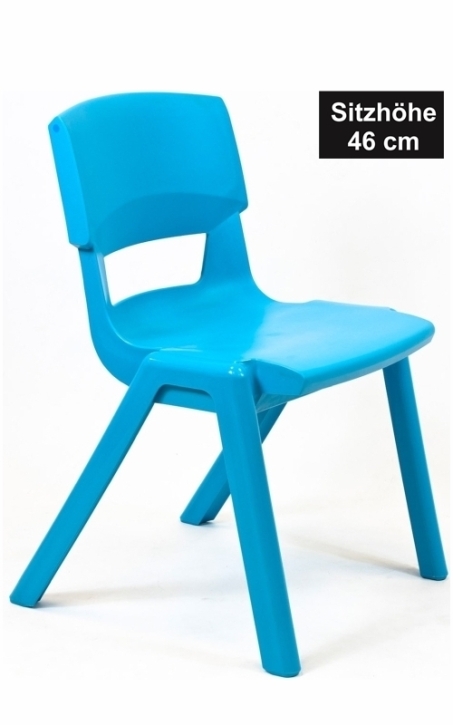 POSTURA+ Kunststoffstuhl - Sitzhöhe 46 cm, AQUA