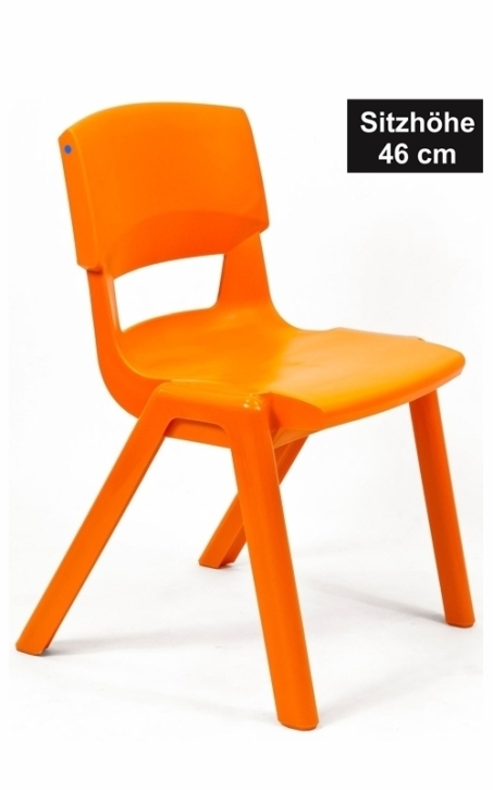 POSTURA+ Kunststoffstuhl - Sitzhöhe 46 cm, MANDARINE