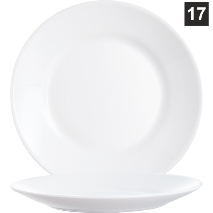 Restaurant Uni weiß - Servierteller / Großer Teller flach Ø 25,4 cm, H 25 mm