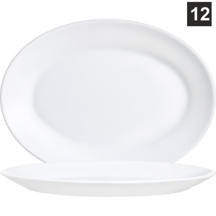 Restaurant Uni weiß - Platte oval, stapelbar, Ø 290 x H 25 mm