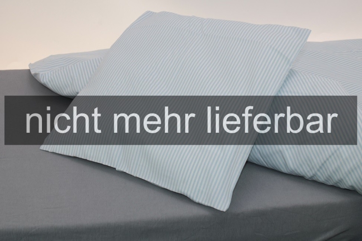 AUSVERKAUFT Bettwäsche "Streifen blau", 100 % Baumwolle, Kissenbezug 40x60 cm, Hotelverschluss