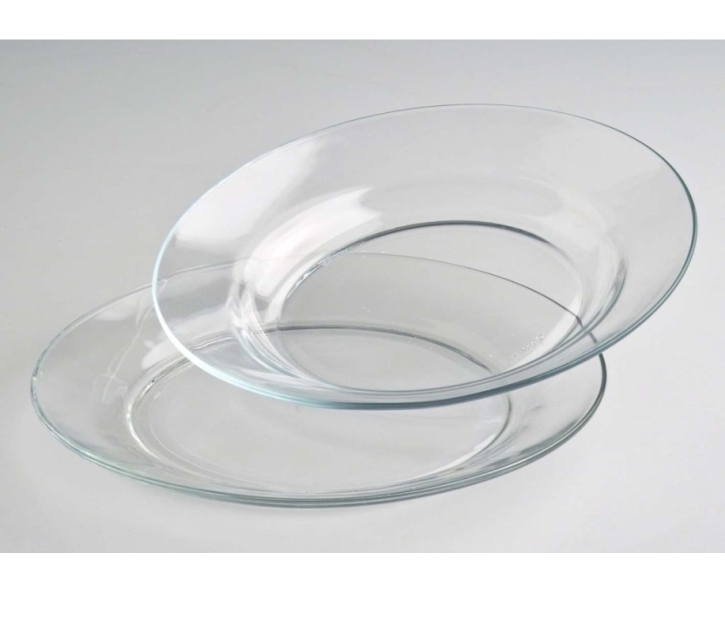 Glasgeschirr transparent - (7) Suppenteller / Teller tief Ø 230 x H 35 mm