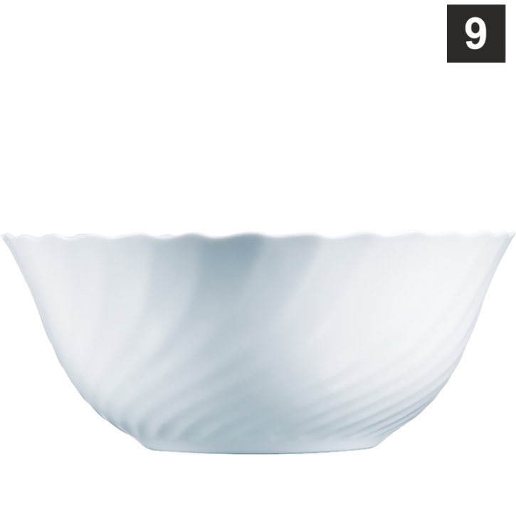 Hartglas "Trianon" - Salatschale groß 2,50 Liter, stapelbar, Ø 240 x H 96 mm