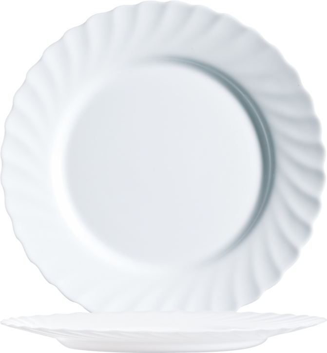 Hartglas "Trianon" - Mittagsteller / Teller flach groß Ø 27,3 cm, H 25 mm