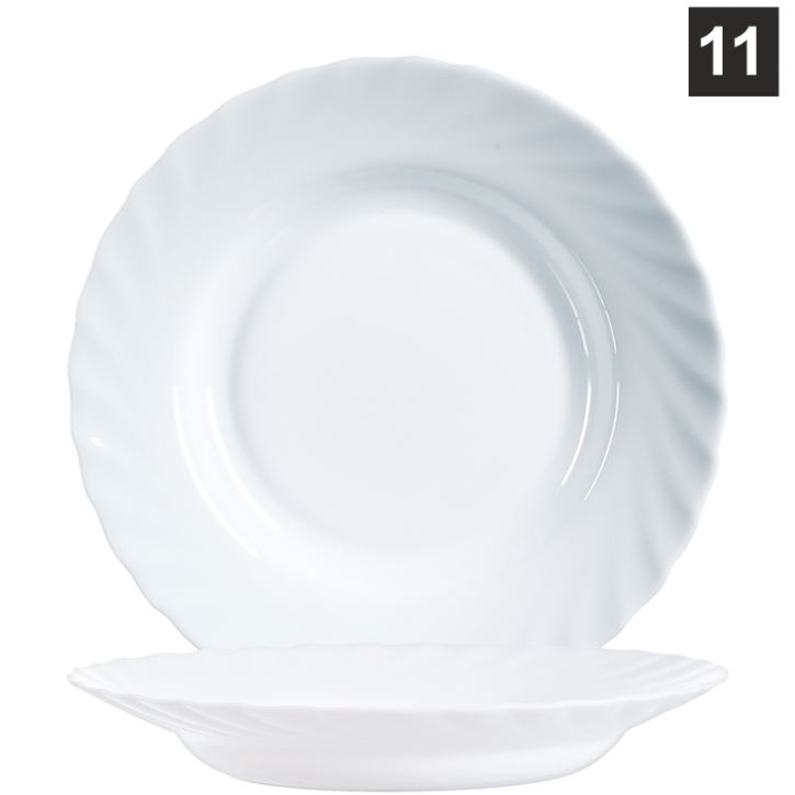 Hartglas "Trianon" - Suppenteller / Teller tief Ø 22,5 cm, H 35 mm