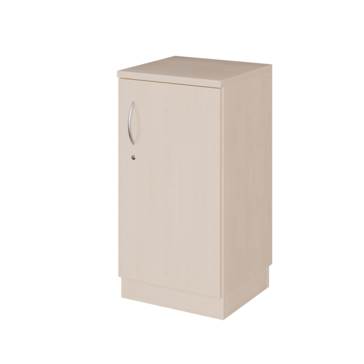 Aktenschrank mit einer Tür, 2 Ordnerhöhen, Höhe 82 cm, B/T 43 x 42 cm, links