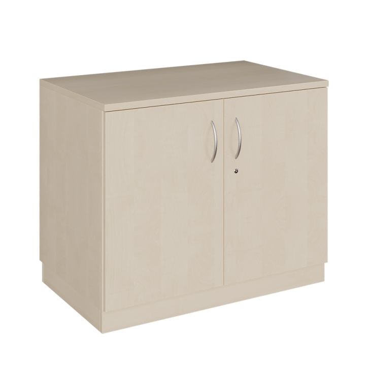 Aktenschrank mit zwei Türen, 2 Ordnerhöhen, Höhe 82 cm, B/T 100 x 42 cm