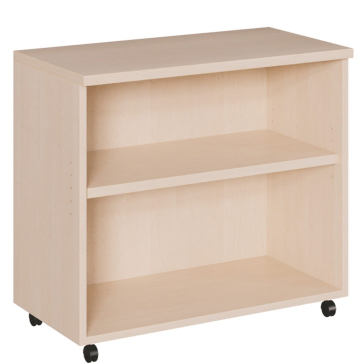 Anstellregal fahrbar, 1 OH + 1 Ablagefach, BxHxT 80 x 72 x 42 cm