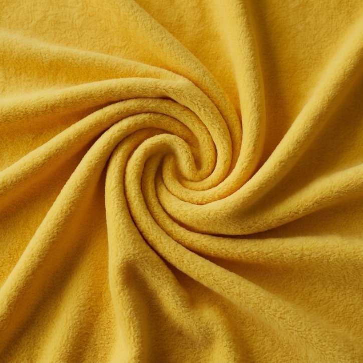 Kuscheldecke, Microfaser-Fleece, 75 x 100 cm, goldgelb