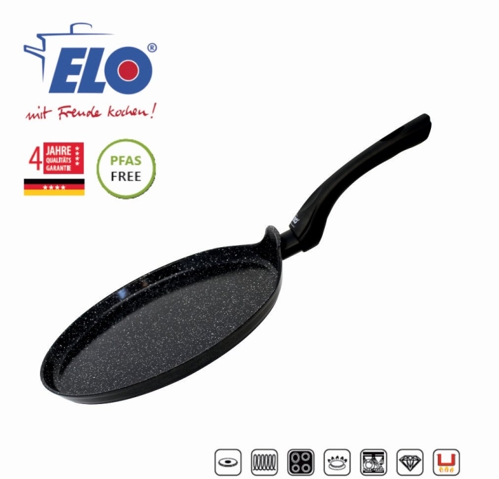 Crêpes-Pfanne ELO Pure Belugo mit ELODUR® Select Antihaftversiegelung, Aluminium, ØxH 26 x 1,6 cm