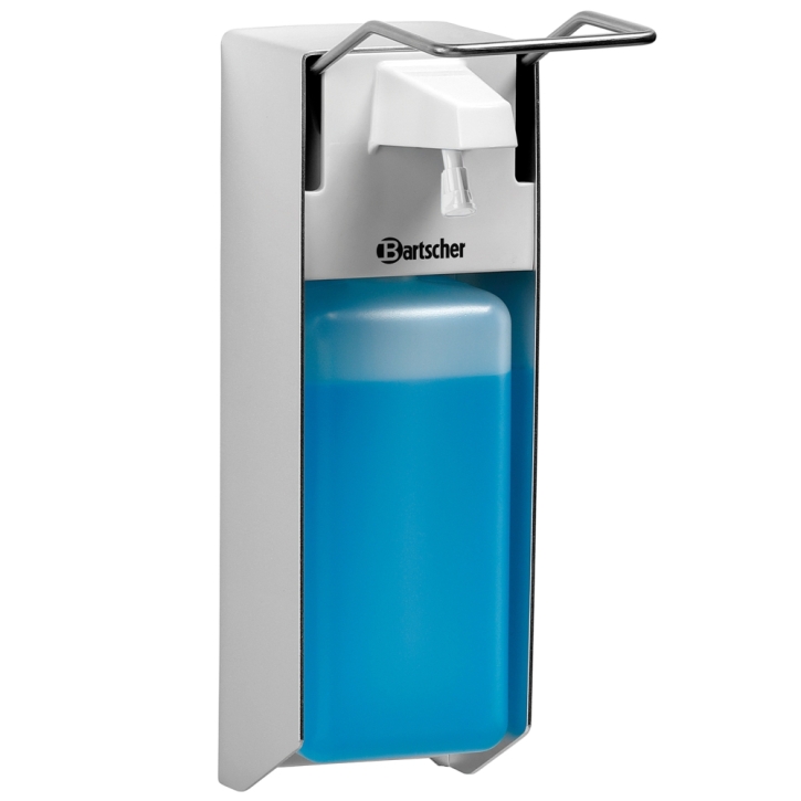 Desinfektionsspender 0,90 Liter, ohne Kartuschensystem, Einhand- sowie Ellbogenbedienung
