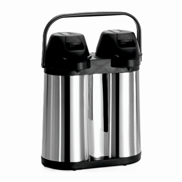 Thermo-Pumpkanne DOPPEL, 2 × 2,0 Liter, ohne Glaseinsatz