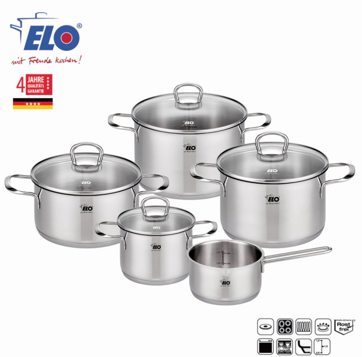 Induktions-Topfset von „ELO“ 5-teilig