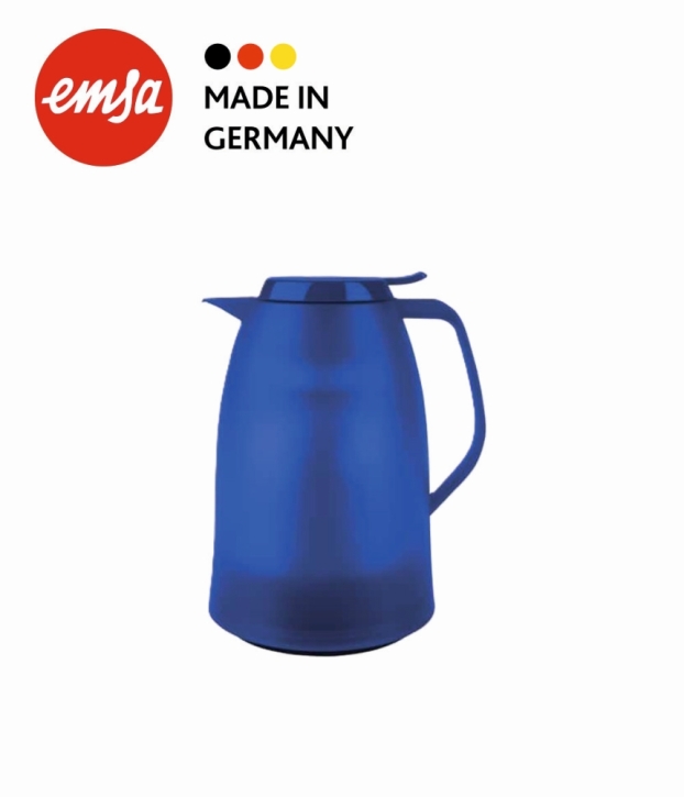 Isolierkanne, Einhandbedienung, 1,00 Liter, blau transzulent