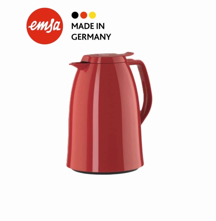 Isolierkanne, Einhandbedienung, 1,50 Liter, rot glänzend