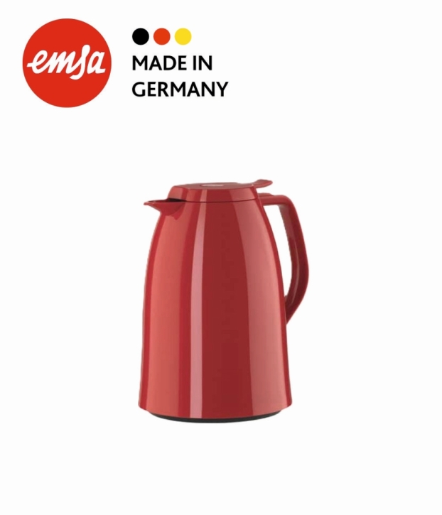 Isolierkanne, Einhandbedienung, 1,00 Liter, rot glänzend