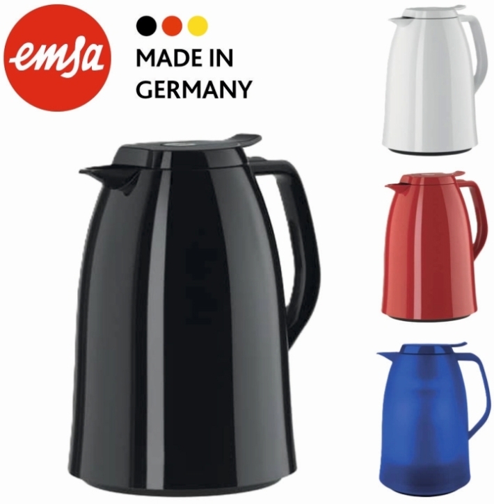 Isolierkanne, Glaseinsatz, Einhandbedienung 1,0 + 1,5 Liter