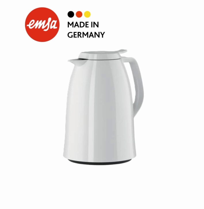 Isolierkanne, Einhandbedienung, 1,50 Liter, weiß glänzend