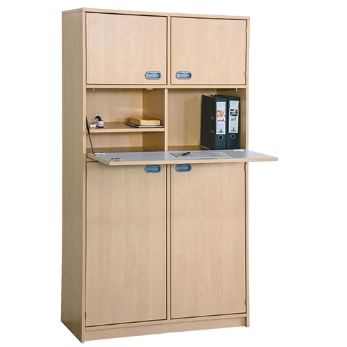 Erzieherarbeitsplatz in Korpusbauweise, 102 x 203 x 40/78 cm