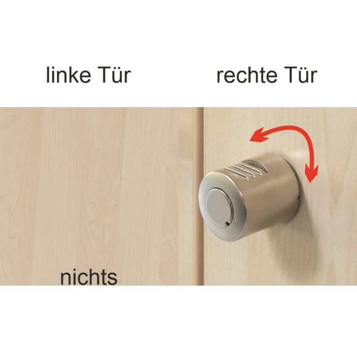 Drehgriff für Schränke EVO180 mit Doppeltür