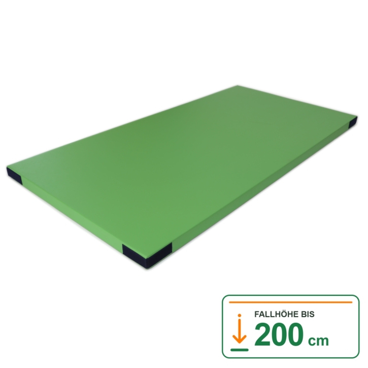 Fallschutzmatte Superleicht, Stärke 6 cm, PE-Schaum, Leichtplanenstoff + unten Turnmattenstoff