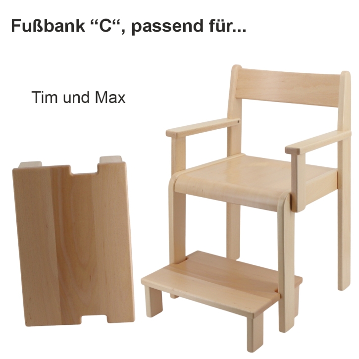 Fußbank "C" komplett montiert Fußbank "C" komplett montiert