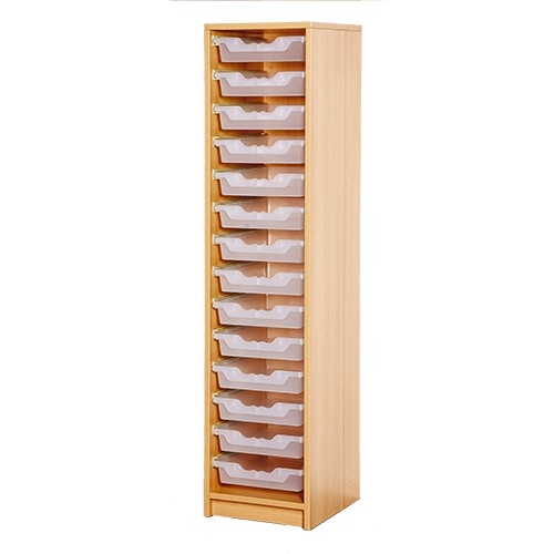Beistellregale und -schränke mit 14 flachen ErgoTray Boxen