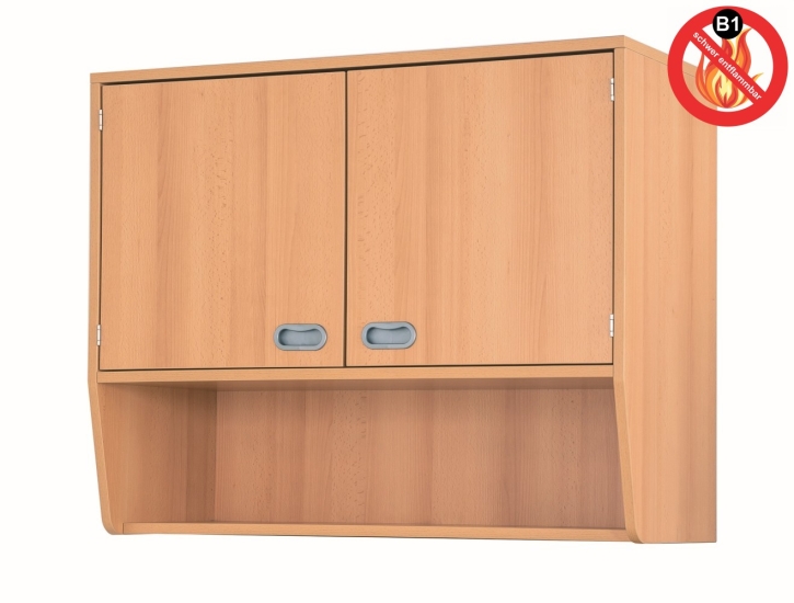 Hängeschrank mit Doppeltür, 4 Plätze, B/H/T 80x80x40 cm - schwer entflammbar