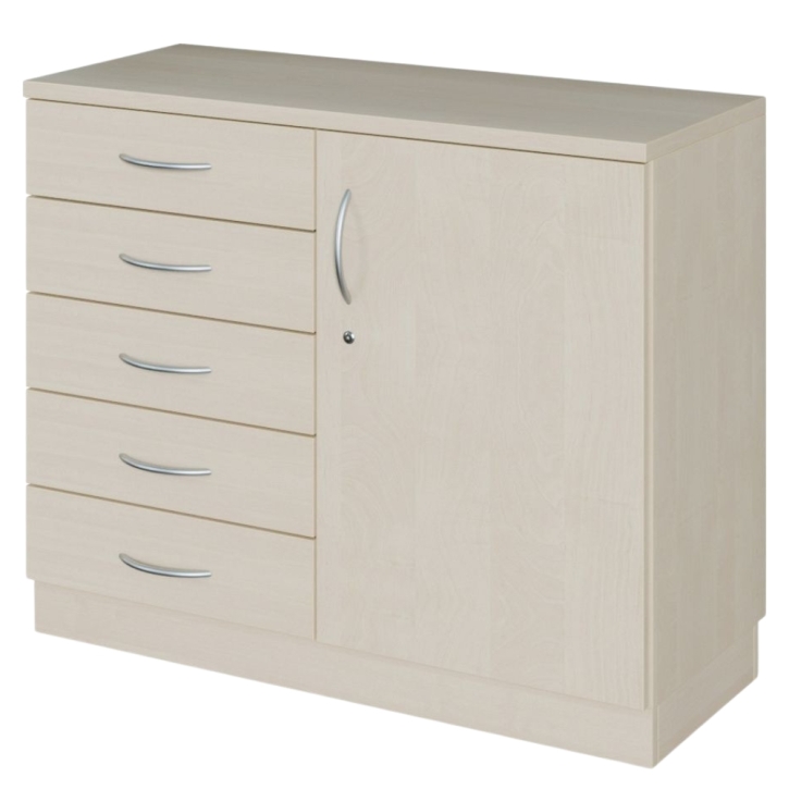 Halbschrank mit fünf Schüben, Höhe 82 cm, B/T 100 x 42 cm, Schübe links