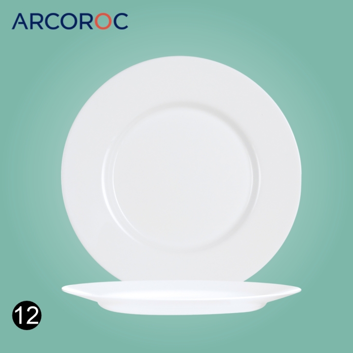 Hartglasgeschirr "Evolution" - Mittagsteller / Teller flach Ø 24,0 cm, H 2 cm
