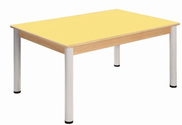 Höhenverstellbarer Rechteck-Tisch 80x60 cm, Formica-Tischplatte (Variante wählen)