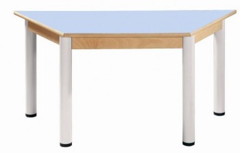 Höhenverstellbarer Trapez-Tisch 120x60x60 cm, Formica-Tischplatte (Variante wählen)