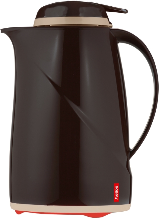 Helios Isolierkanne Wave Push, mit Drucktastenverschluss, 0,6 Liter, Cappuccino
