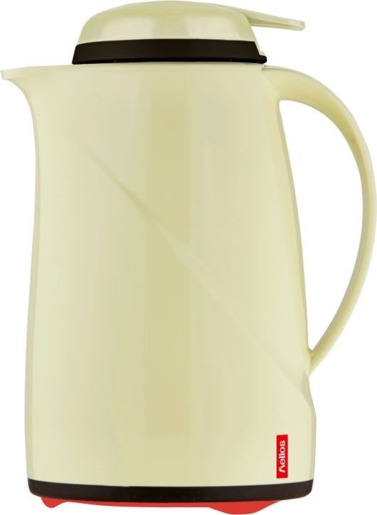 Helios Isolierkanne Wave Push, mit Drucktastenverschluss, 0,6 Liter, Vanille