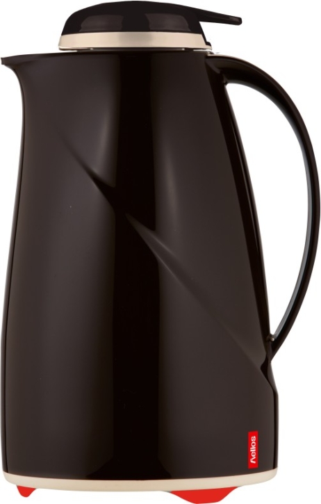 Helios Isolierkanne Wave Push, mit Drucktastenverschluss, 1,5 Liter, Cappuccino