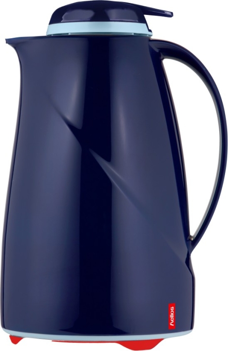 Helios Isolierkanne Wave Push, mit Drucktastenverschluss, 1,5 Liter, Dunkelblau