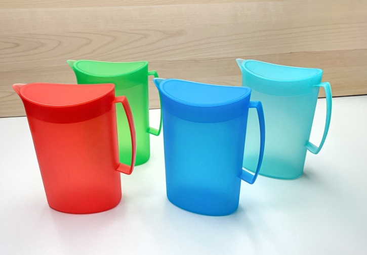 Kanne Safty 2 Liter, 4er-Sparset, türkis, blau, grün, orange