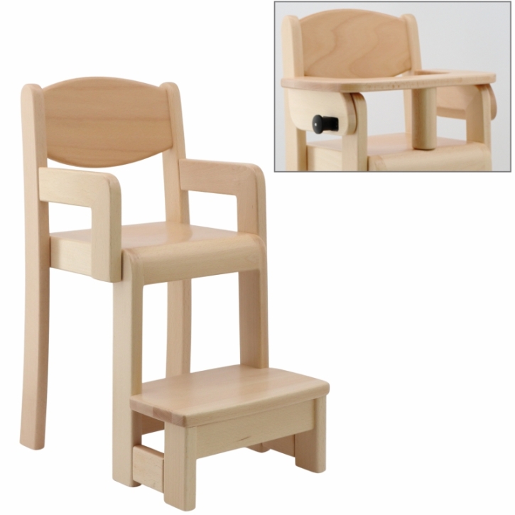 Krippenstuhl mit integrierter Fußbank für Tischhöhe 58 / 59 cm