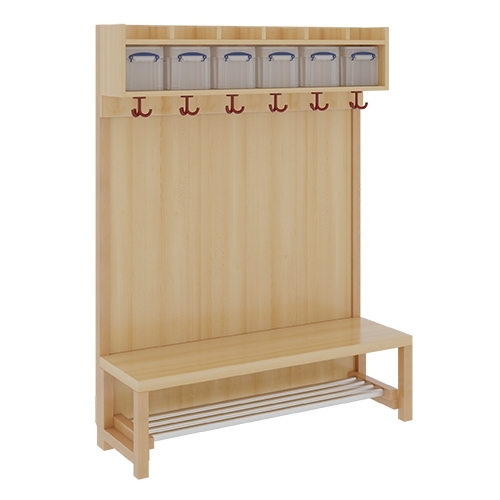Komplettgarderobe inkl. Stütze mit Dekorfüllung, 6 Plätze, B/H/T 120×130/158×39 cm (Ausführung wählen) Komplettgarderobe inkl. Stütze mit Dekorfüllung, 6 Plätze, B/H/T 120×130/158×39 cm (Ausführung wählen)